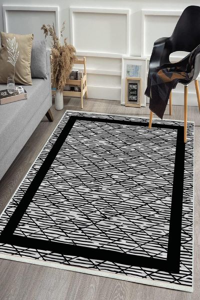 Birkilim Yıkanabilir Dekoratif Halı İpeksi Kaymaz Taban | MLN-IP-HS-475