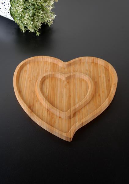 Bambu Lüx Büyük İki Bölmeli Servis