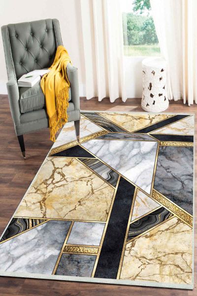 Birkilim Yıkanabilir Dekoratif Halı İpeksi Kaymaz Taban | MLN-IP-SD-260