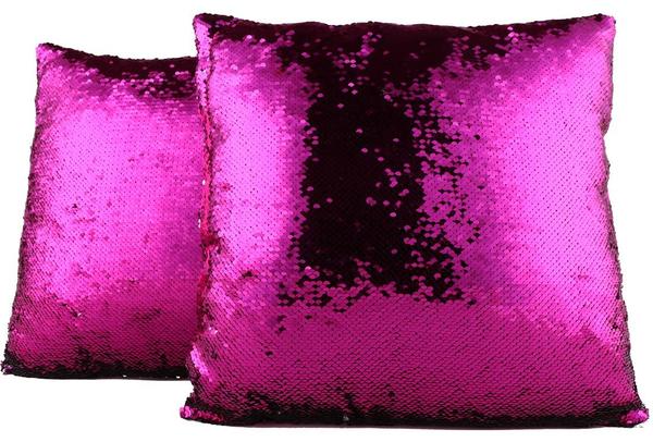 Dekonaz Modern Tasarımlı Dekoratif Pullu Yastık 40x40cm | Pembe/Gümüş | MTL-0057