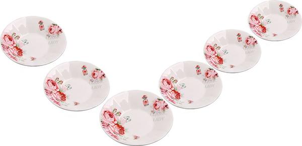 Almina Porselen Çay Tabağı Gül Motifli 1 Adet | Al-9751