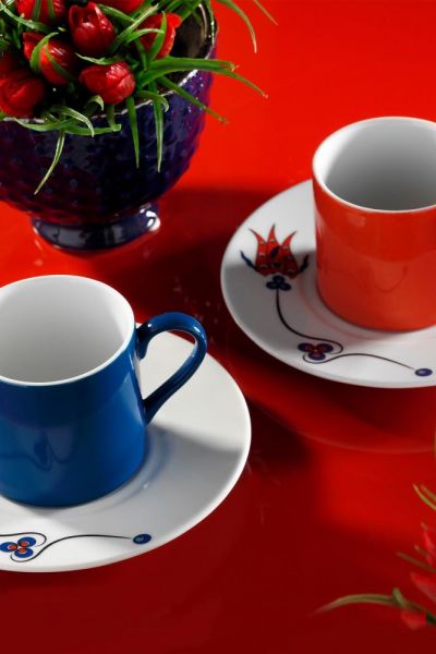 Kütahya Porselen Çintemani 9731 Desen Kahve Fincan Takımı