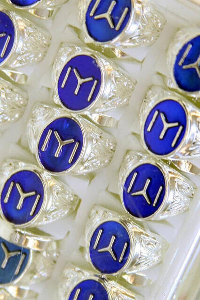 Kayı Boyu Mavi Erkek Yüzüğü 42'li