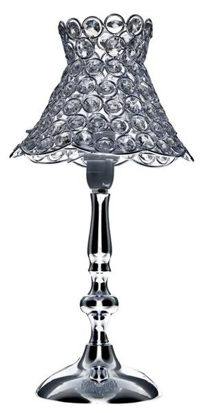 Dematex Kristal El Yapımı Masa Lambası - Gümüş