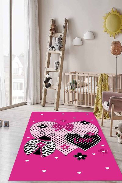Birkilim Yıkanabilir İpeksi Kaymaz Taban Çocuk Odası Halısı | MLN-IP-HT-1171