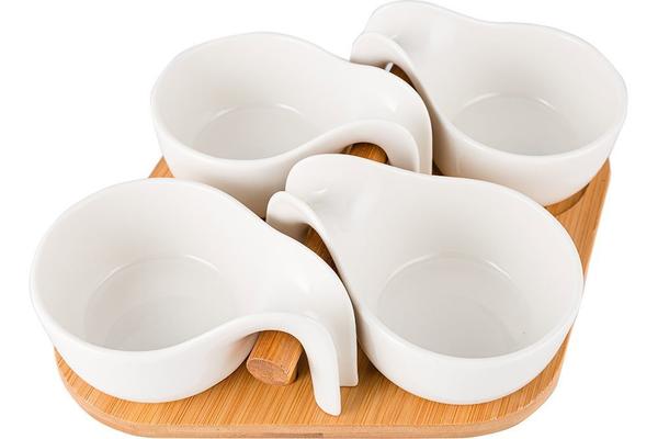 Hayal | Kase Seti | 5 Parça | Fine Porselen | Bambu | By-alz-p180247