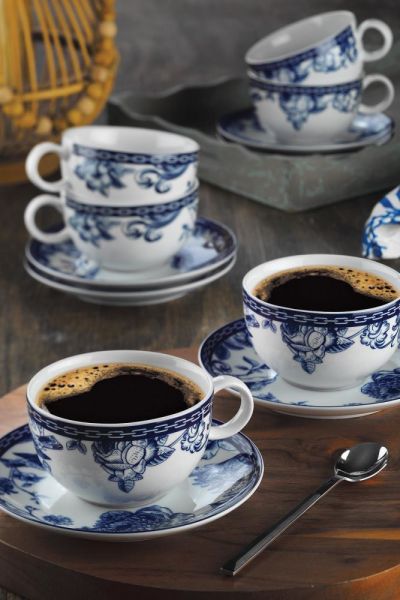 Kütahya Porselen Bleu Blanc Çay Fincan Takımı 939016