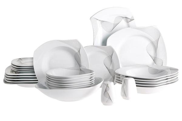 Beyazca Eda 26 Parça Porselen Yemek Takımı | 6 Kişilik