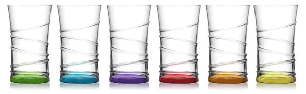 LAV Coral Ring 6 Parça Renkli Su Bardağı Seti | 350ml