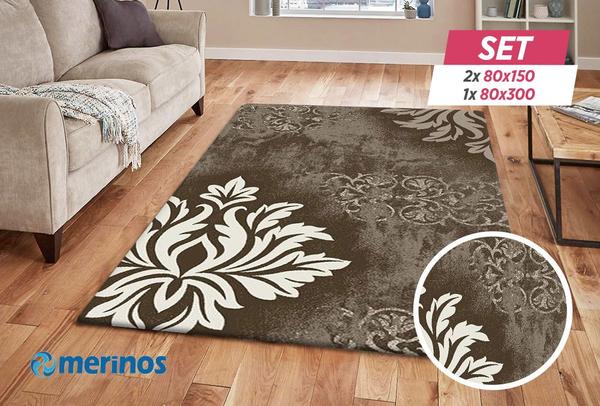 Merinos Brilliance Halı Seti | 80x150 | 80x300 | Kahverengi
