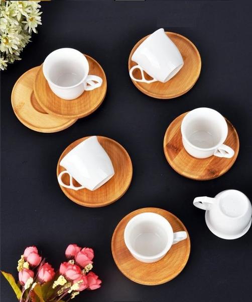 Bayev Beyaz 6 Kişilik Fincan Takımı Ve Ahşap Altlığı 101092-12-