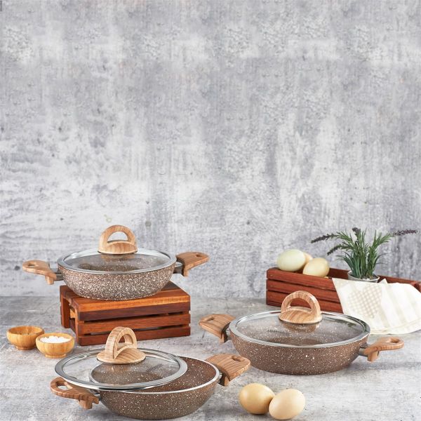 Fiesta Kahverengi 3 Lü Sahan Set