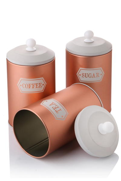 3 Pieces Vintage Metal Storage Sets