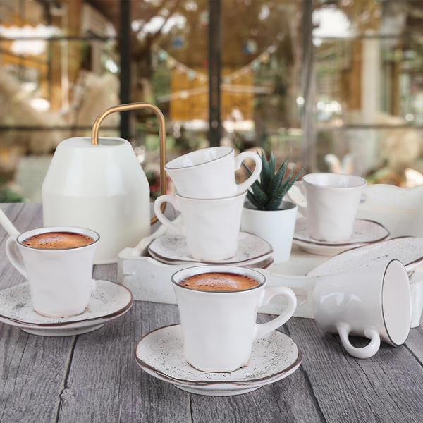 Splash Coffee Set 12 Stück für 6 Personen - 18993 | Keramika