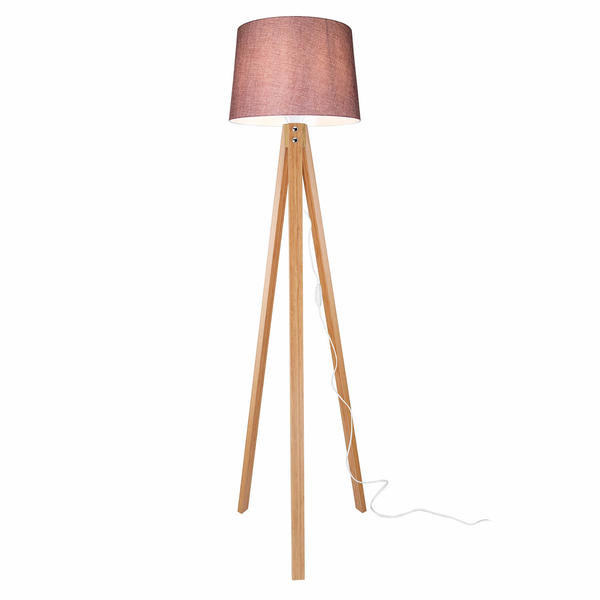Deko Floor Lamp Bamboo Foot Dried Rose Hat