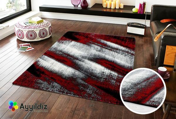 Ayyıldız Lima Halı 100% PP Frise 13mm 2800gr | Kırmızı | 1910Red