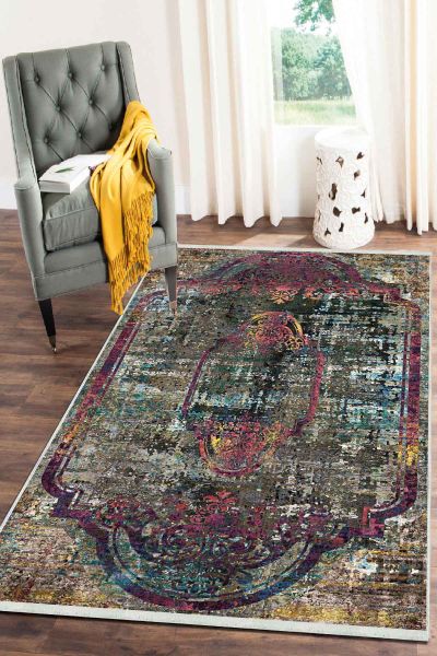 Birkilim Yıkanabilir Dekoratif Halı İpeksi Kaymaz Taban | MLN-IP-SD-231