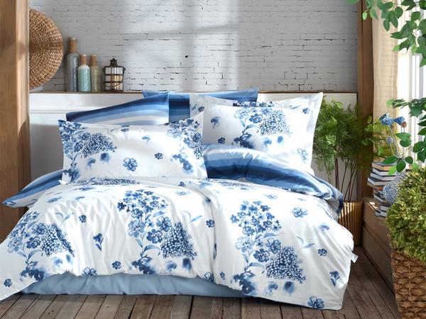 Ensemble de housse de couette rembourrée simple Blue Gardenia 2