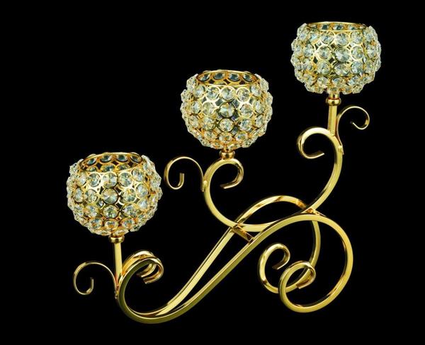 Dematex Kristal Şamdan Altın 4 adet