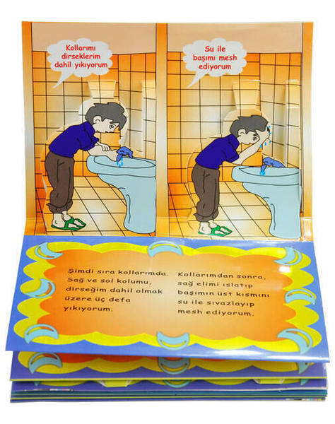 Çocuklar İçin Abdest ve Namaz Kartelası (Erkek)-1187