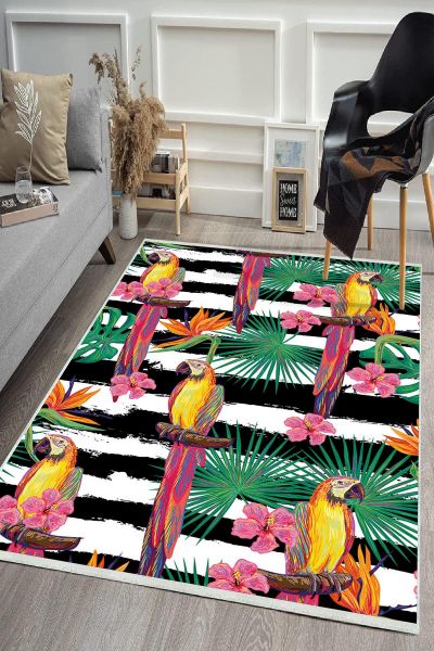 Birkilim Yıkanabilir Dekoratif Halı İpeksi Kaymaz Taban | MLN-IP-HS-380