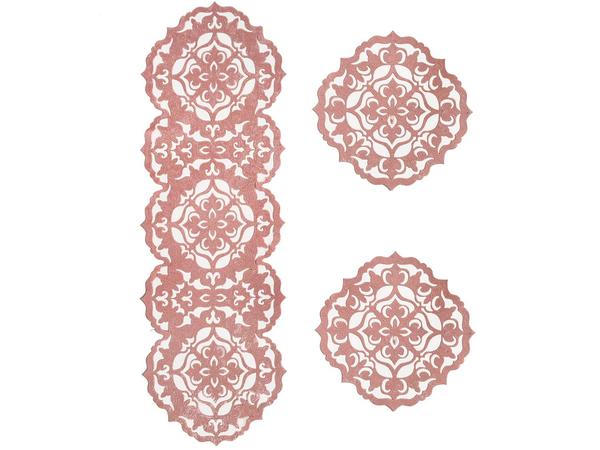 Luxury Star Kadife Salon Takımı 3 Parça Pudra