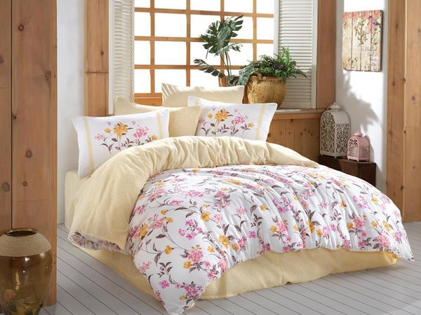 Marianna Tek Kişilik Pike Takımı Sarı