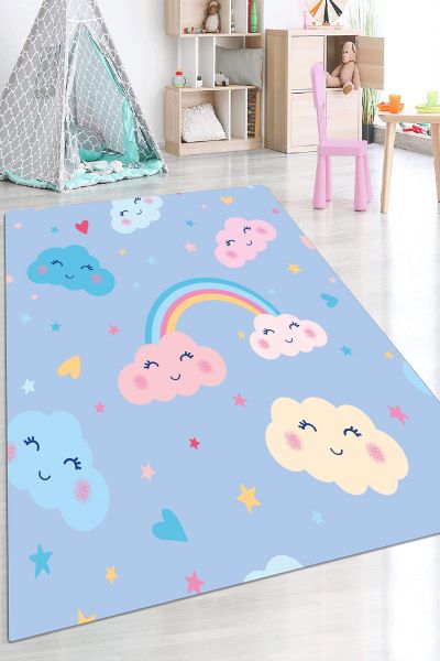 Birkilim Yıkanabilir Dekoratif Halı İpeksi Kaymaz Taban | MLN-IP-HP-683