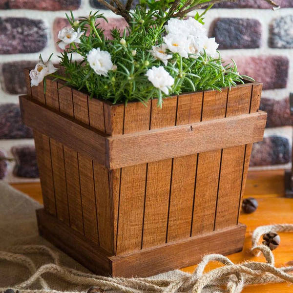 SAKSILIK EN BOIS FLORE - GRANDE TAILLE