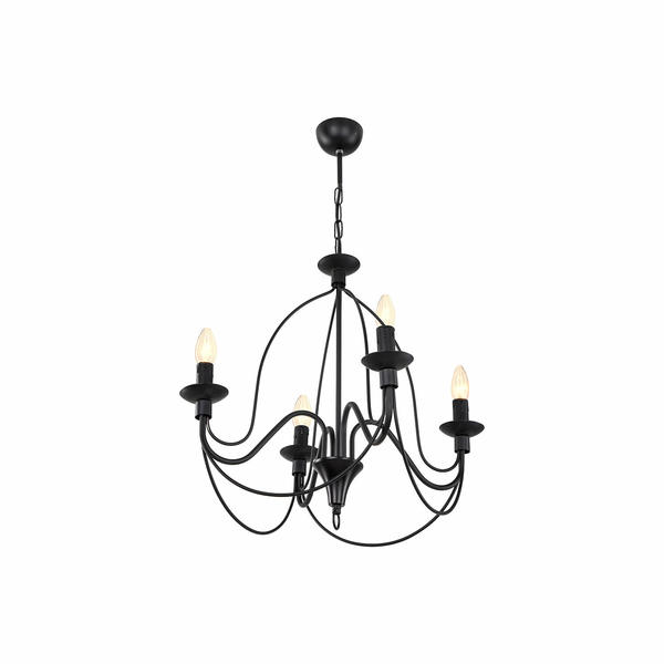 Alena 4In1 Chandelier Black