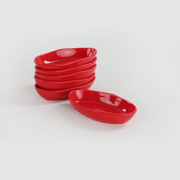 Kırmızı Deniz Çerezlik/Sosluk 14 Cm 6 Adet | Keramika