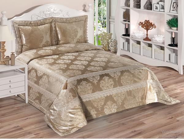 Belenay Çift Kişilik Yatak Örtüsü - Destan Sütlü Kahve