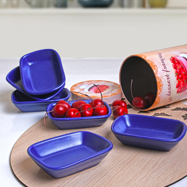 سناك الكوبالت غير اللامع / كاياك مستطيل 11 سم 6 قطع | كيراميكا