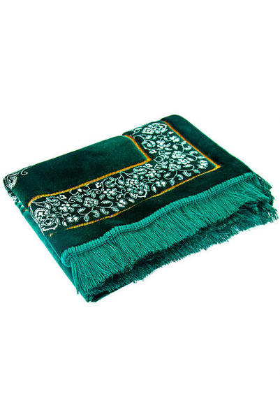 Velvet Prayer Rug Double Plus - Green Color