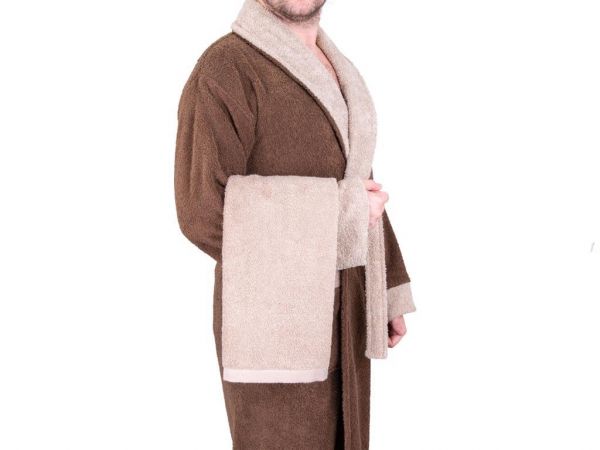 Dowery True Match Cotton Bathrobe Set Cashmere Salmon