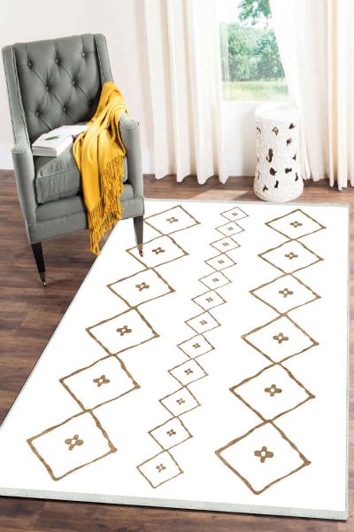 Birkilim Yıkanabilir Dekoratif Halı İpeksi Kaymaz Taban | MLN-IP-SD-276