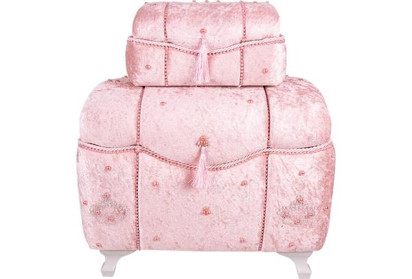 Dekonaz 2'li Dantel İnci Süslemeli Çeyiz Sandığı By-sdk-0017