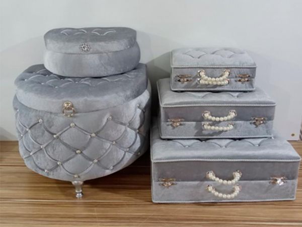 D نموذج 5 لتر طقم صندوق المهر رمادي فاتح