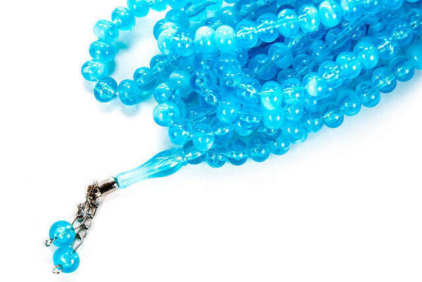500 Prayer Beads - Turquoise-White (Piece)