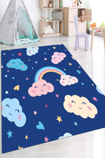 Birkilim Yıkanabilir Dekoratif Halı İpeksi Kaymaz Taban | MLN-IP-HP-684