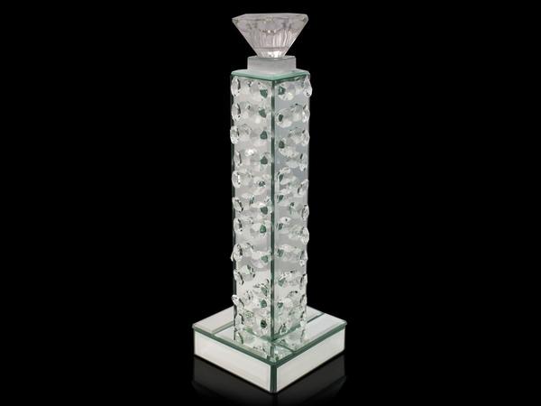 Dekonaz Lüks Kristal Taşlı Aynalı Mumluk 28cm | DTX-LAM-7A