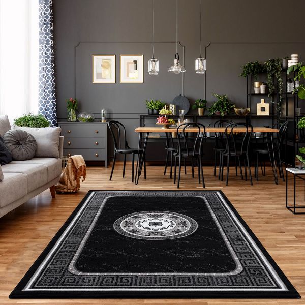 Siela Diyez Collection Simli Halı | Gri | S-1910-Gray