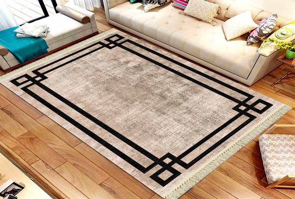 Roland 5'li Yıkanabilir Halı Seti | Siyah-Bej | roland-3008