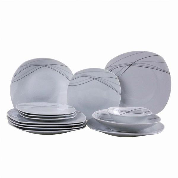 Beyazca Ayten 24 Parça Porselen Yemek Takımı | 6 Kişilik