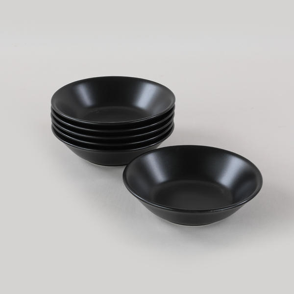 Hitit Mat Siyah Yemek Tabağı 18 Cm 6 Adet | Keramika