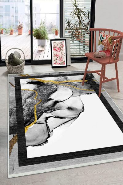 Birkilim Yıkanabilir Dekoratif Halı İpeksi Kaymaz Taban | MLN-IP-HS-238