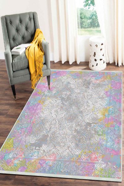 Birkilim Yıkanabilir Dekoratif Halı İpeksi Kaymaz Taban | MLN-IP-SD-232