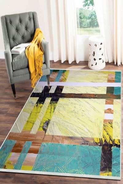 Birkilim Yıkanabilir Dekoratif Halı İpeksi Kaymaz Taban | MLN-IP-SD-008