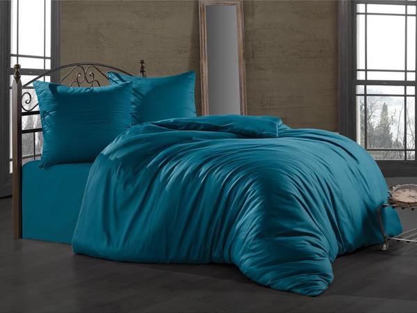 Petrol Pamuk Saten Çift Kişilik Nevresim Takımı | Class