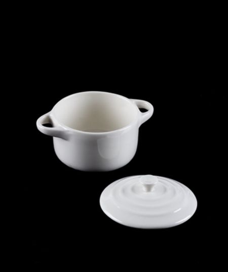 اكار | وعاء فرن دائري بغطاء بورسلين من بيانكو 14 سم